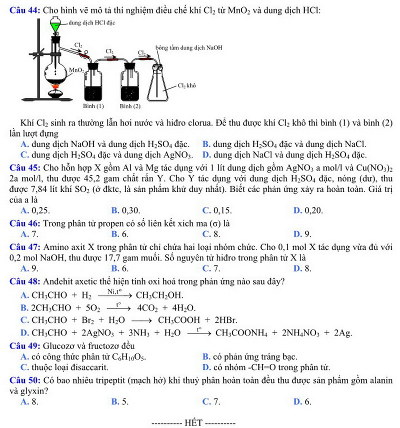 de-hoab-739-dh2014-05 Đề và Đáp án thi Đại học năm 2014 môn Hóa học